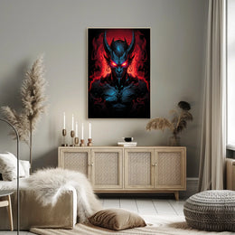 Demonic Chaos: Dark Fantasy Art Poster Print