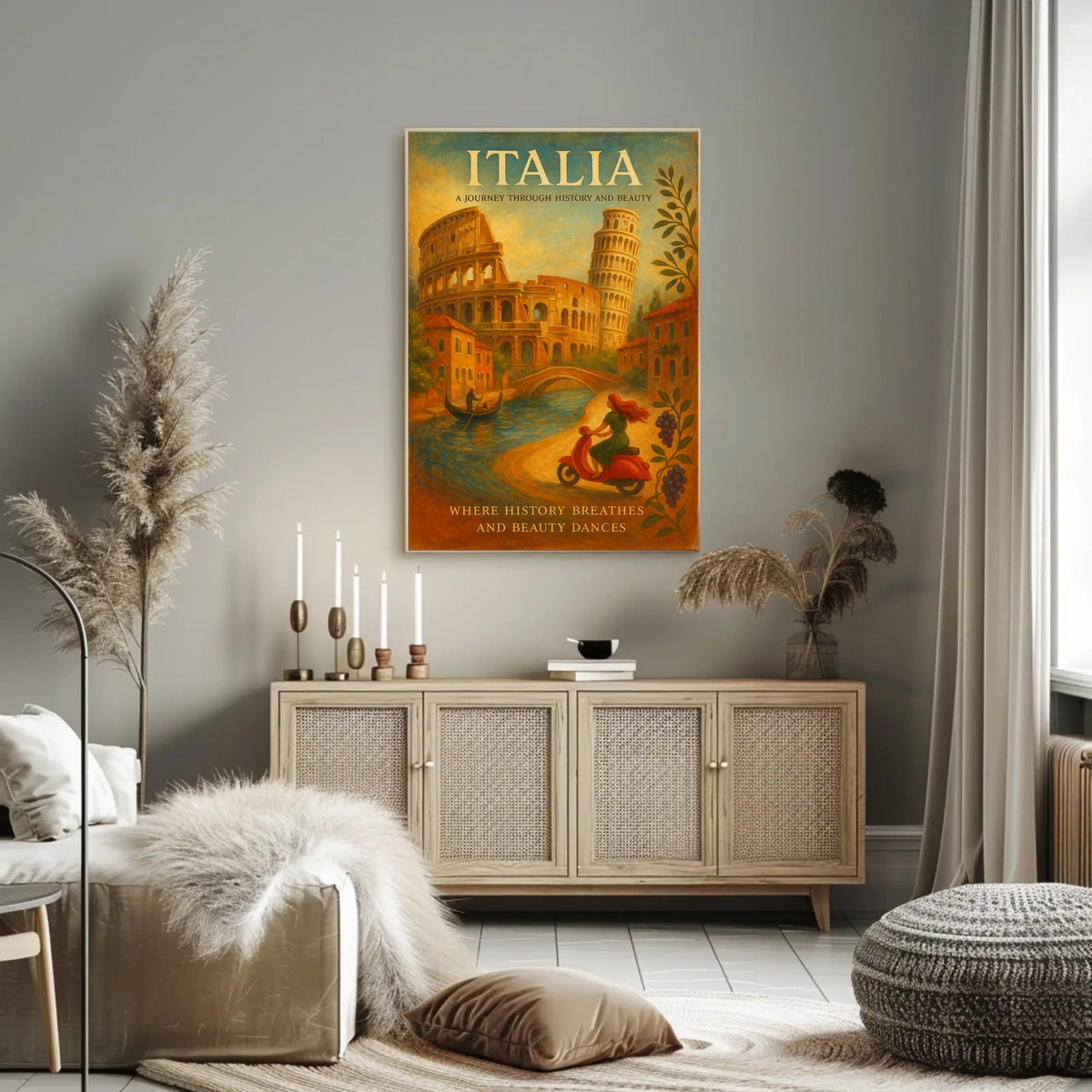 Italia A Journey Through History And Poster