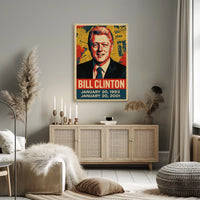 Bill Clinton 42nd President of the United States Street Art Mashup Poster
