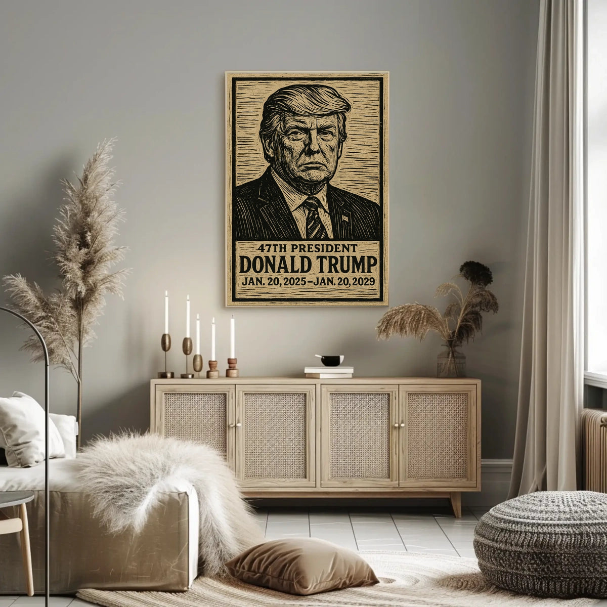 Donald Trump 47Th President Tribute Patriotic Leadership Wall Art Collection Poster