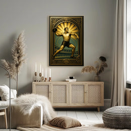 Art Deco Athlete Poster