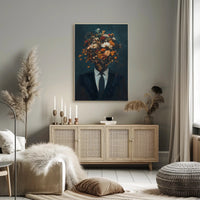 Blossoming Identity Surreal Floral Poster Print