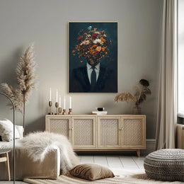 Blossoming Identity Surreal Floral Poster Print
