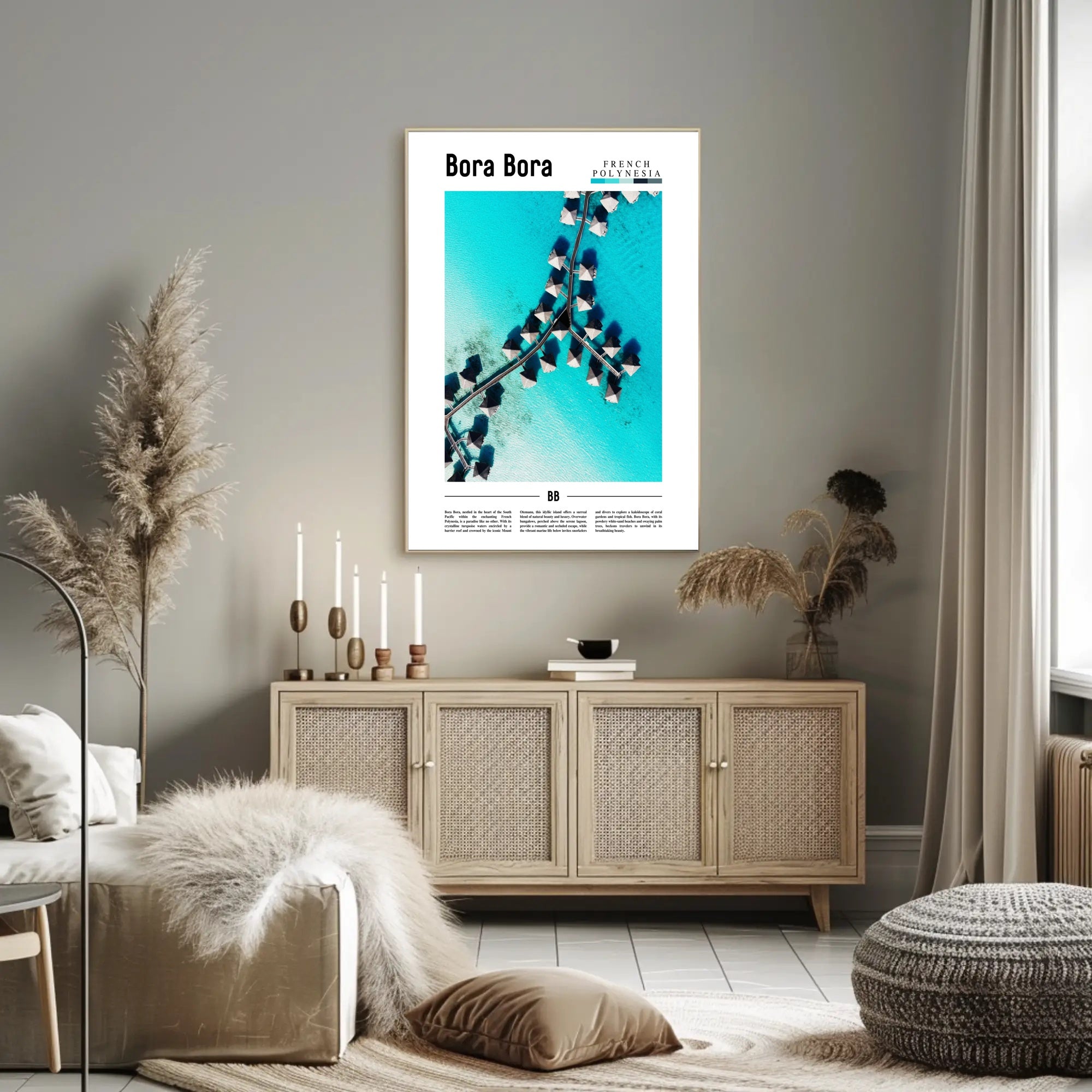 Bora Bora Overwater Paradise Travel Poster PosterGoat