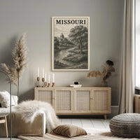 Missouri Landscape Illustration Poster