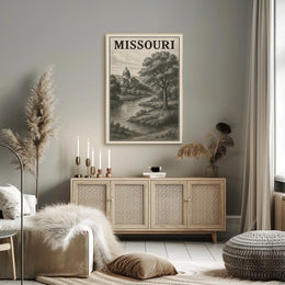 Missouri Landscape Illustration Poster