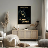 Vintage Jockey in Noir-Inspired Sports Poster