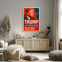 Trump Visionary Legacy Patriotic Pop Art Futurism Poster