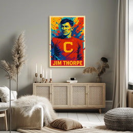 Jim Thorpe Iconic Athlete Poster
