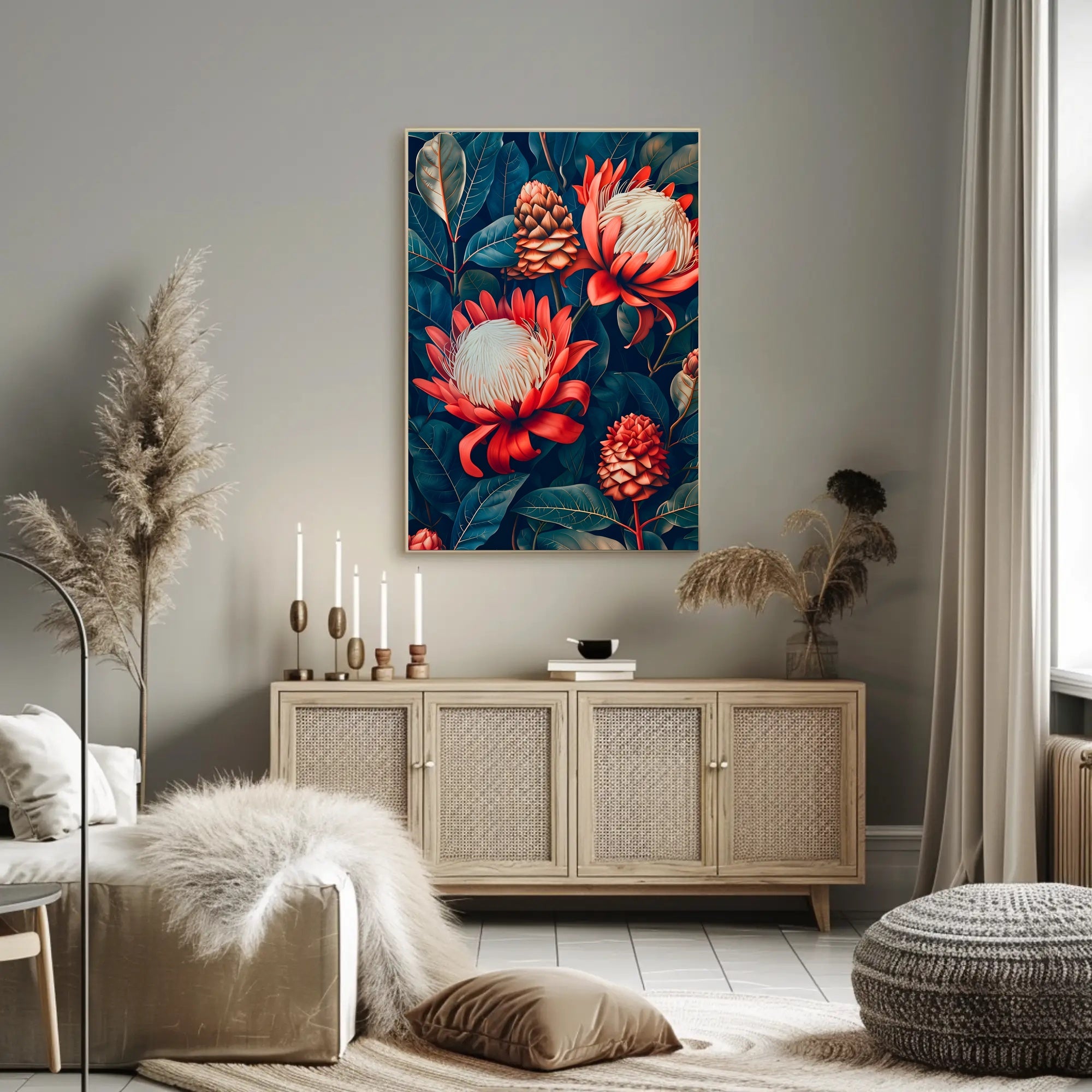 Vibrant Floral Symphony Wall Art Print