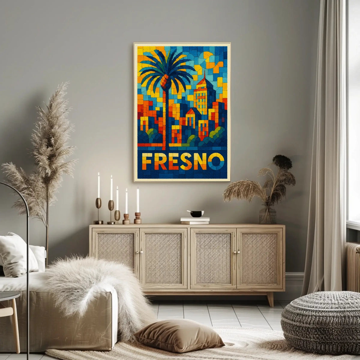 Vibrant Fresno Poster
