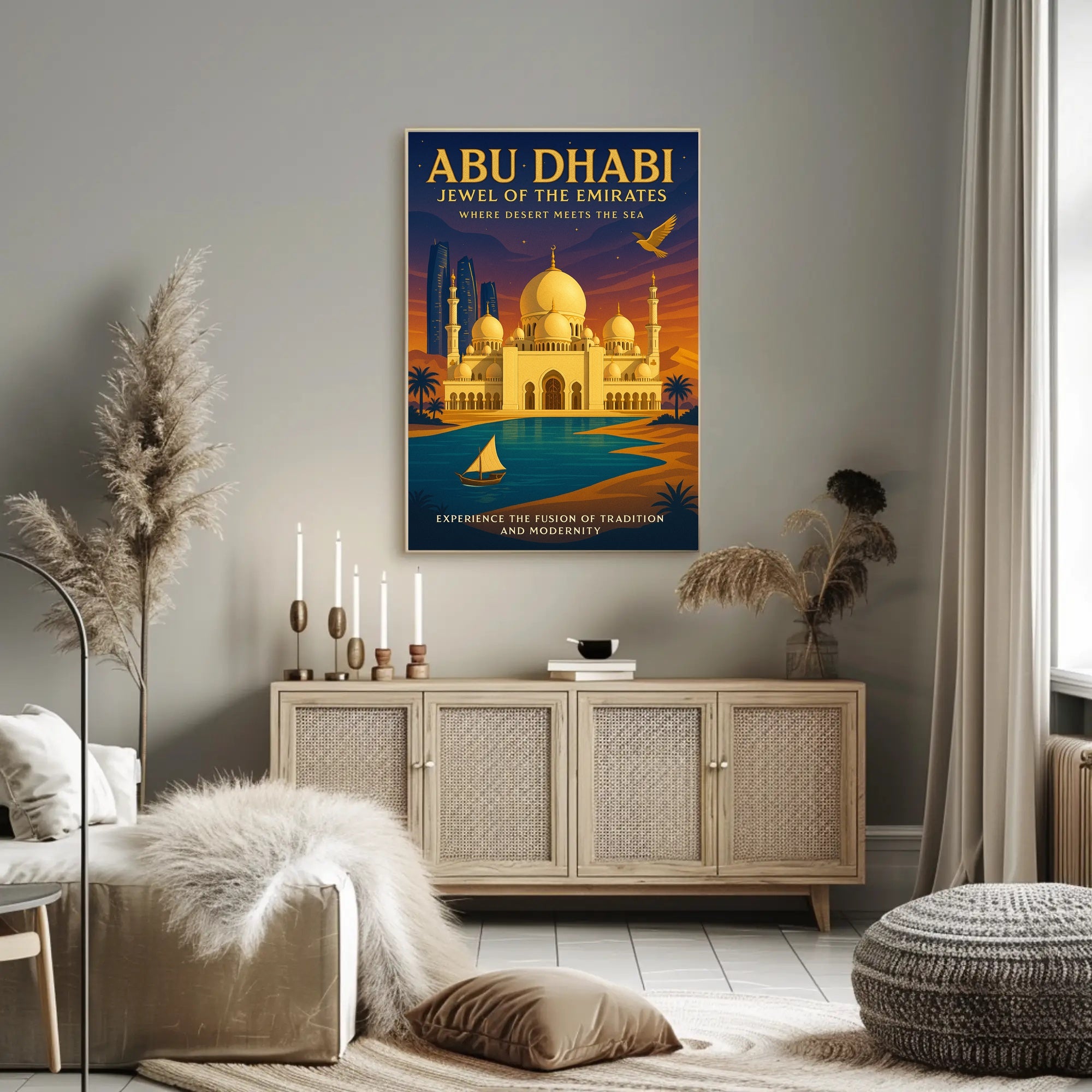 Abu Dhabi Cultural Heritage Travel Poster