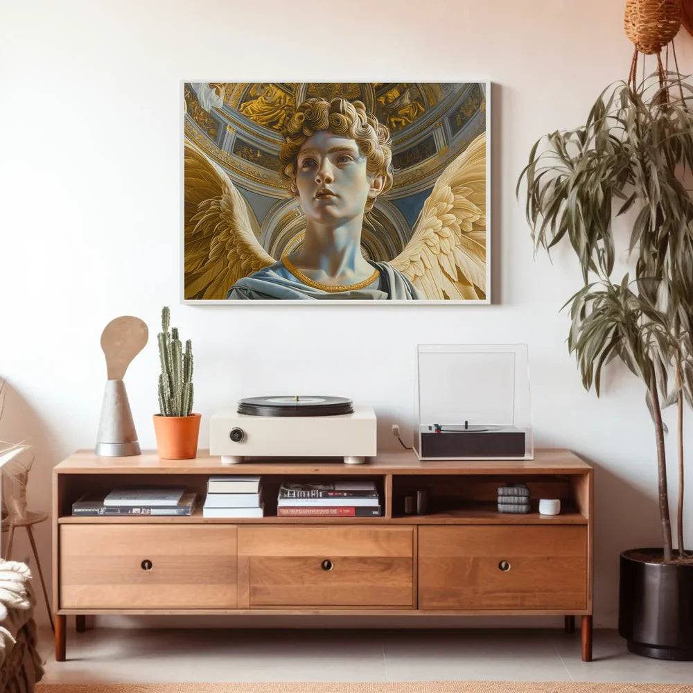 Renaissance Angelic Figure in Majestic Cathedral Setting