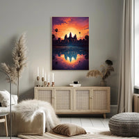 Sunset Over Angkor Wat Poster