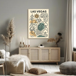 Las Vegas Art Deco Poster Vintage Wall Art Print for Decor