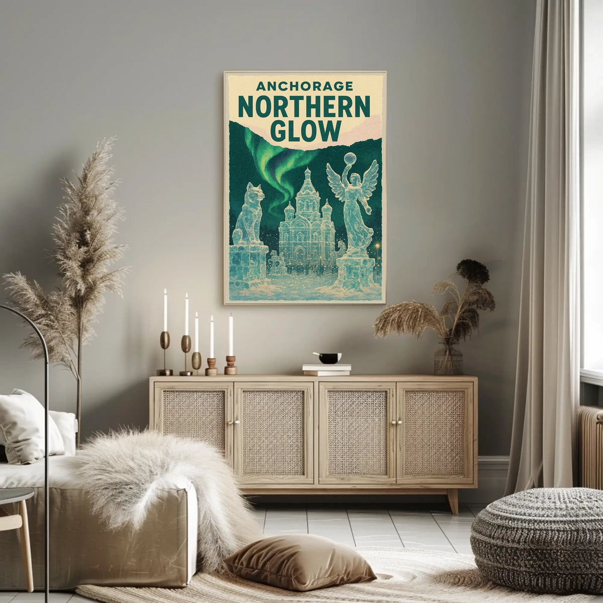 Anchorage Northern Glow Poster