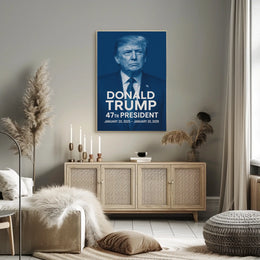 Donald Trump Visionary Leader in Monochrome Poster
