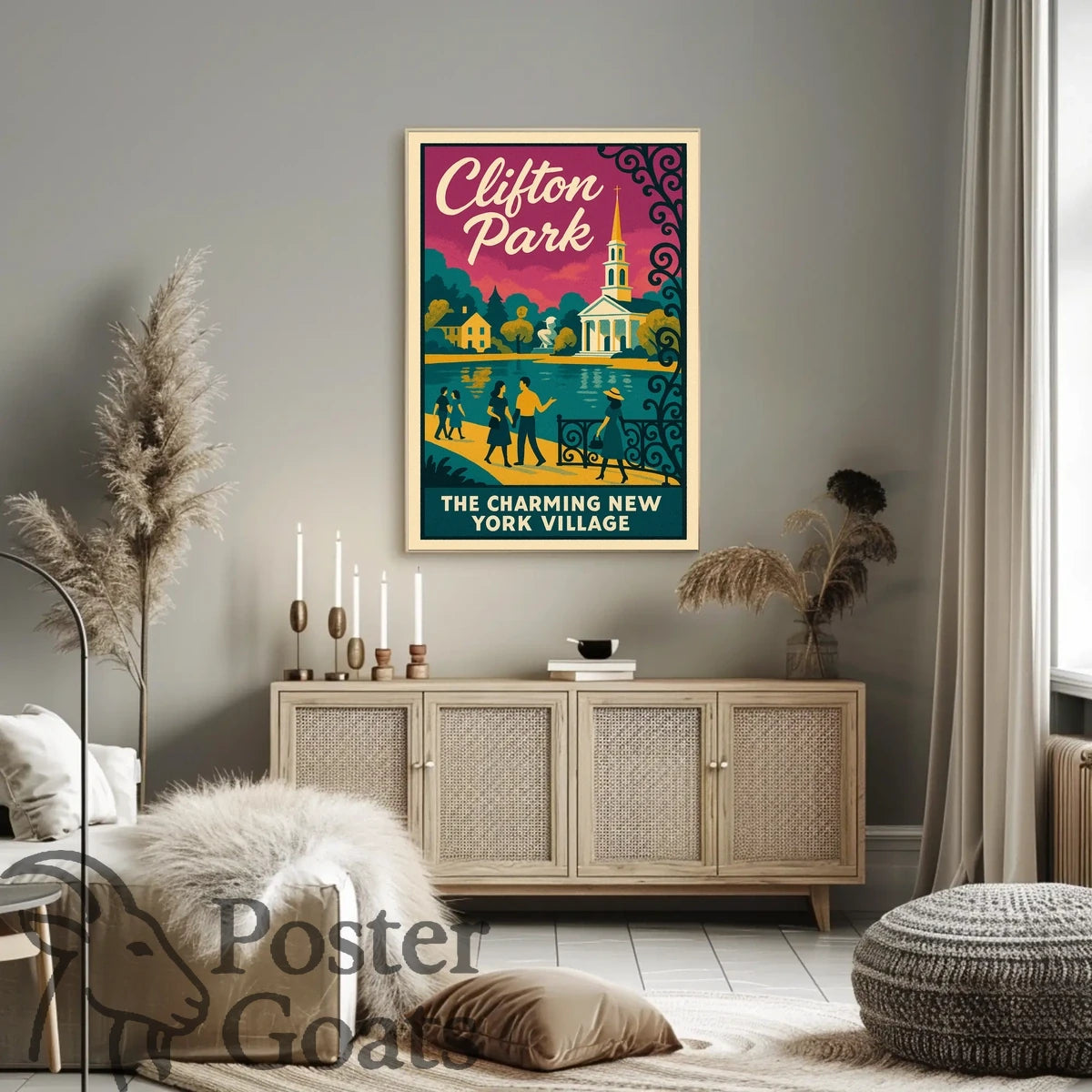 Clifton Park Vintage Charm Travel Poster
