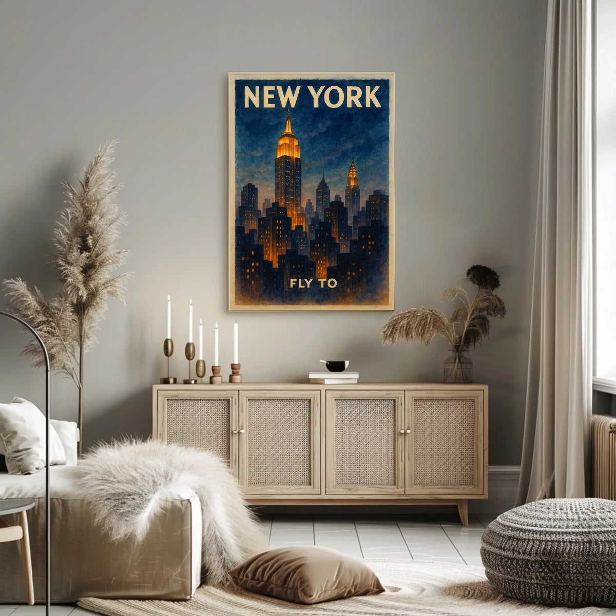 Fly to New York Poster