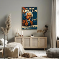 Albert Einstein Relativity Vintage Inspirational Poster