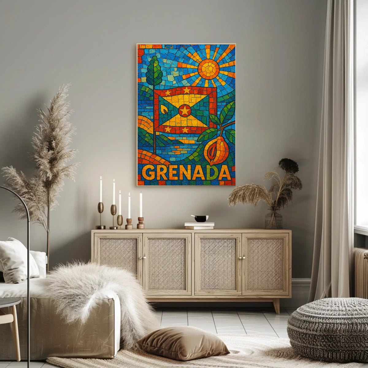 Vibrant Grenada Mosaic Poster