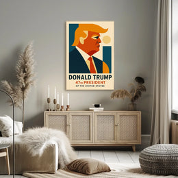 Donald Trump Visionary in Abstract Poster