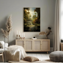 Everglades Tranquil Travel Poster Scenic Wall Art Print