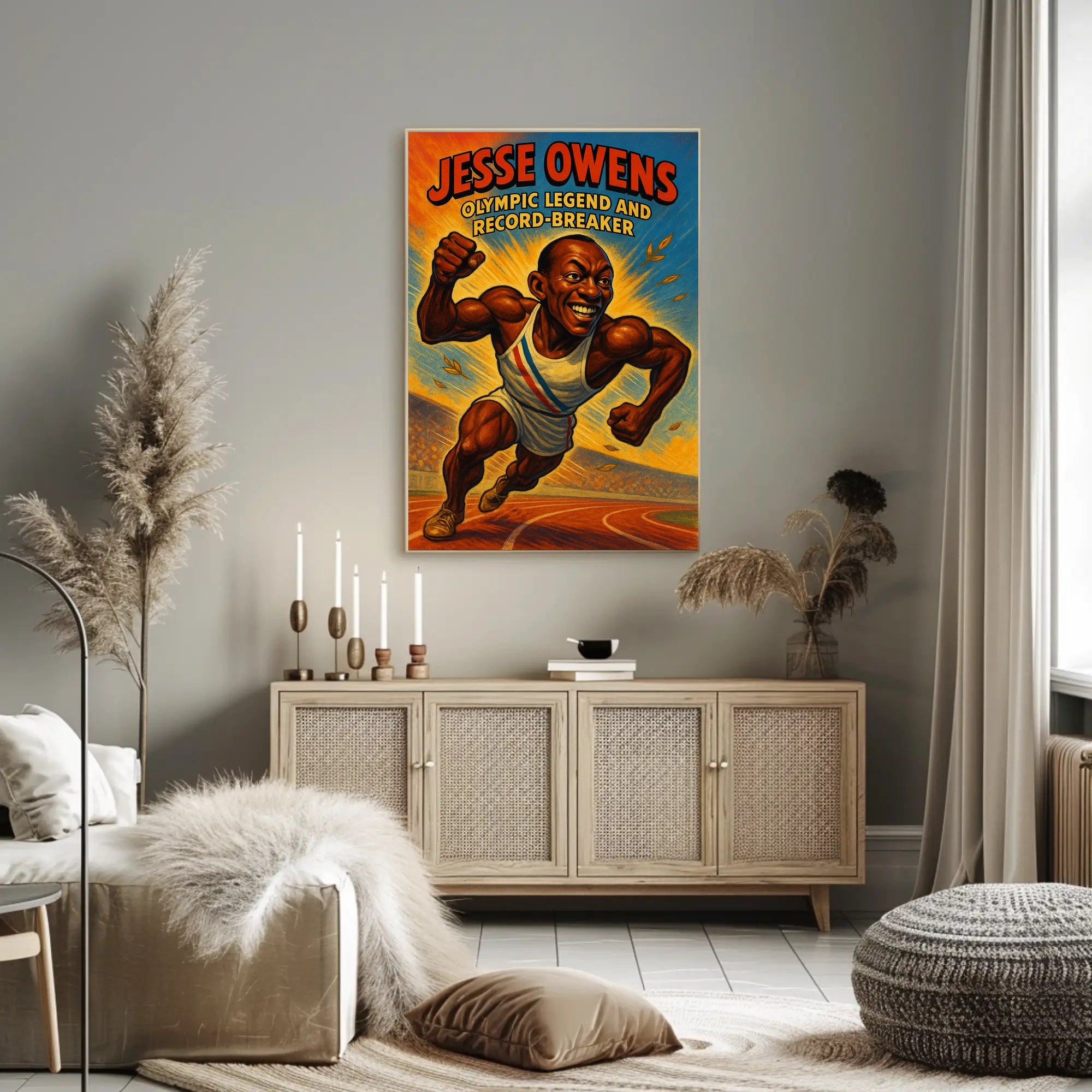 Olympic Legend Athletic Excellence Vintage Sports Poster