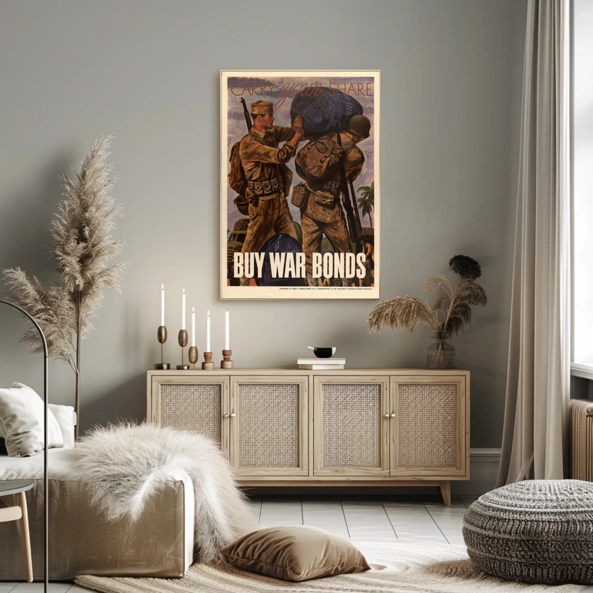 Carry Your Share Buy War Bonds Poster Art Print PosterGoat