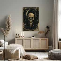 Celestial Skull Gothic Art Nouveau Poster Print PosterGoat