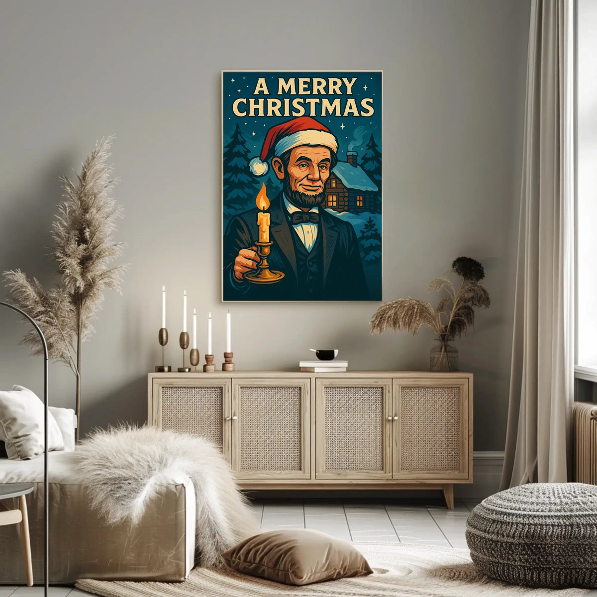 A Merry Christmas With A Presidential Poster