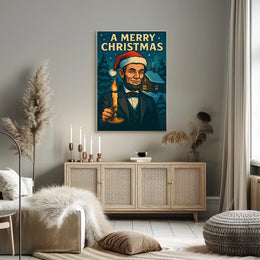 A Merry Christmas With A Presidential Poster