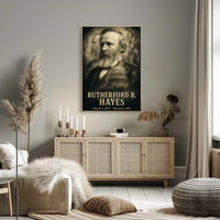 Rutherford B. Hayes 19th President of the United States Double Exposure Poster