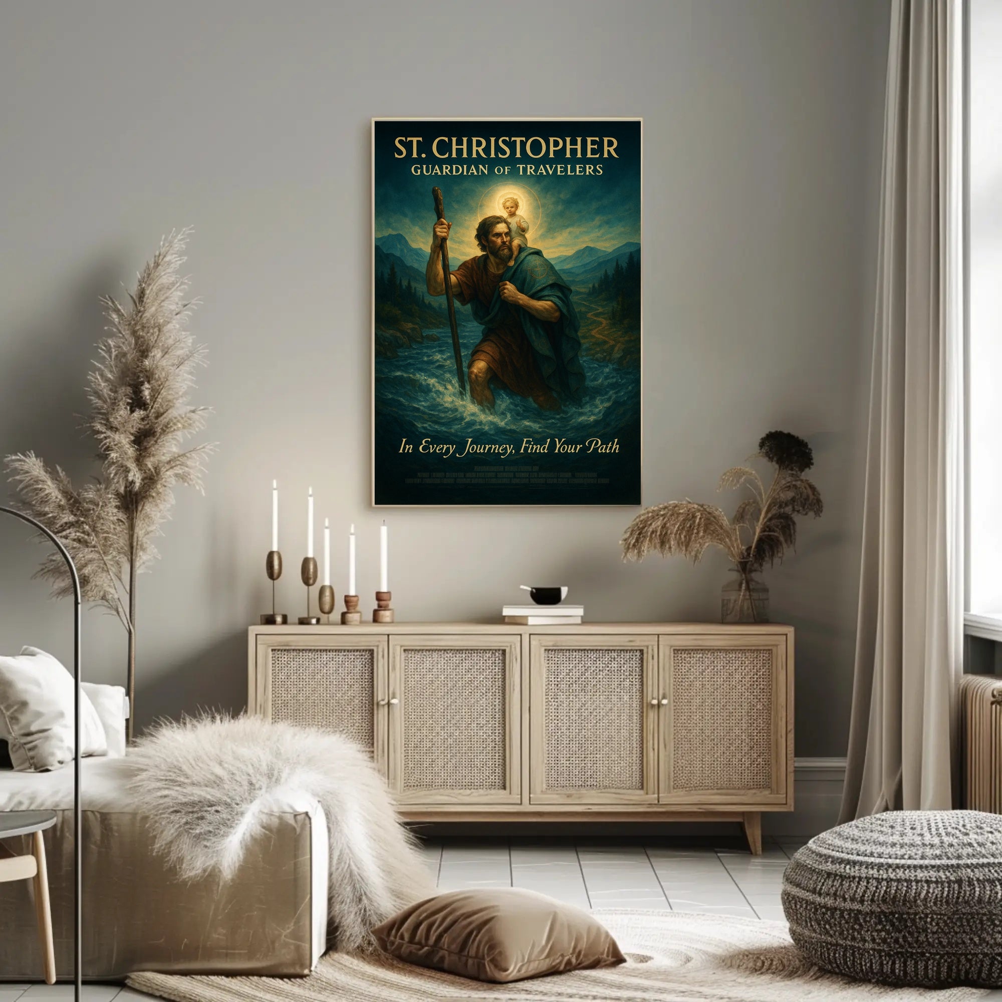 St. Christopher Guardian Of Travelers Poster