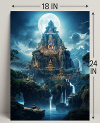 Enchanted Mountain Citadel Poster