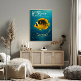 Raccoon Butterflyfish A Marine Aquarium Favorite Poster