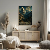 North Cascades Glaciated Peaks And Poster