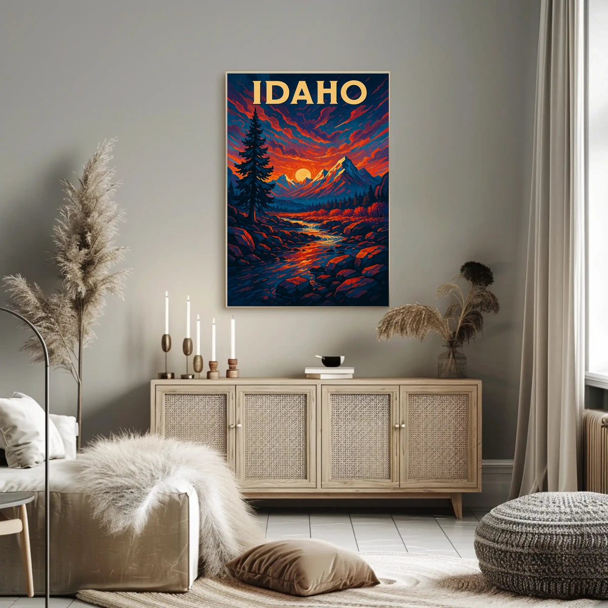 Idaho Sunset Landscape Poster