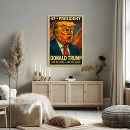 Trump Resolute Commander Patriotic Pop Art Poster