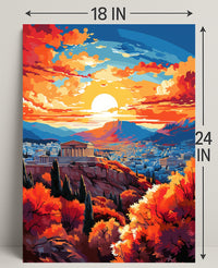 Athenian Sunset Poster