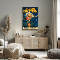 Albert Einstein Relativity Vintage Science Curious Poster