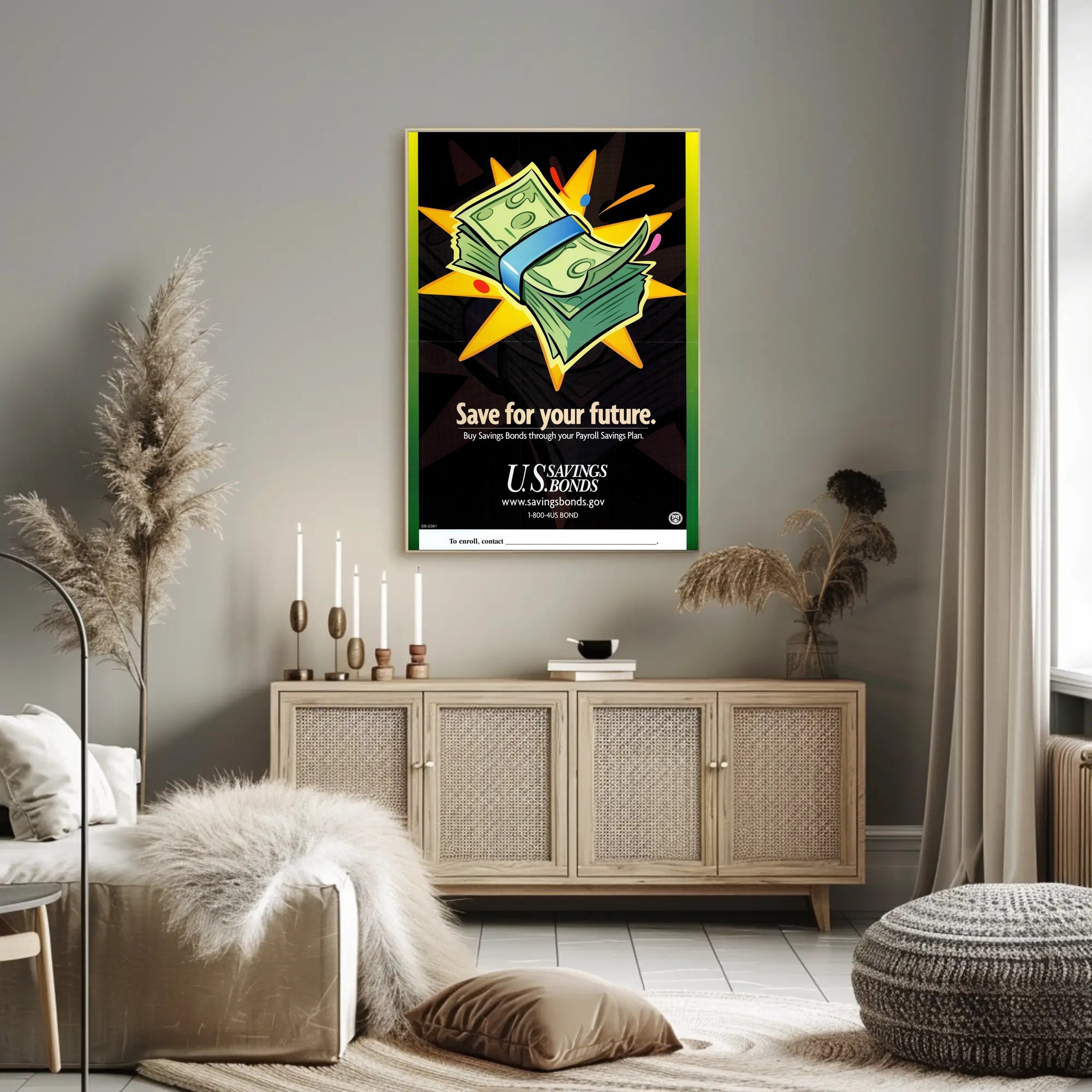 Save for Your Future with U.S. Savings Bonds Poster PosterGoat