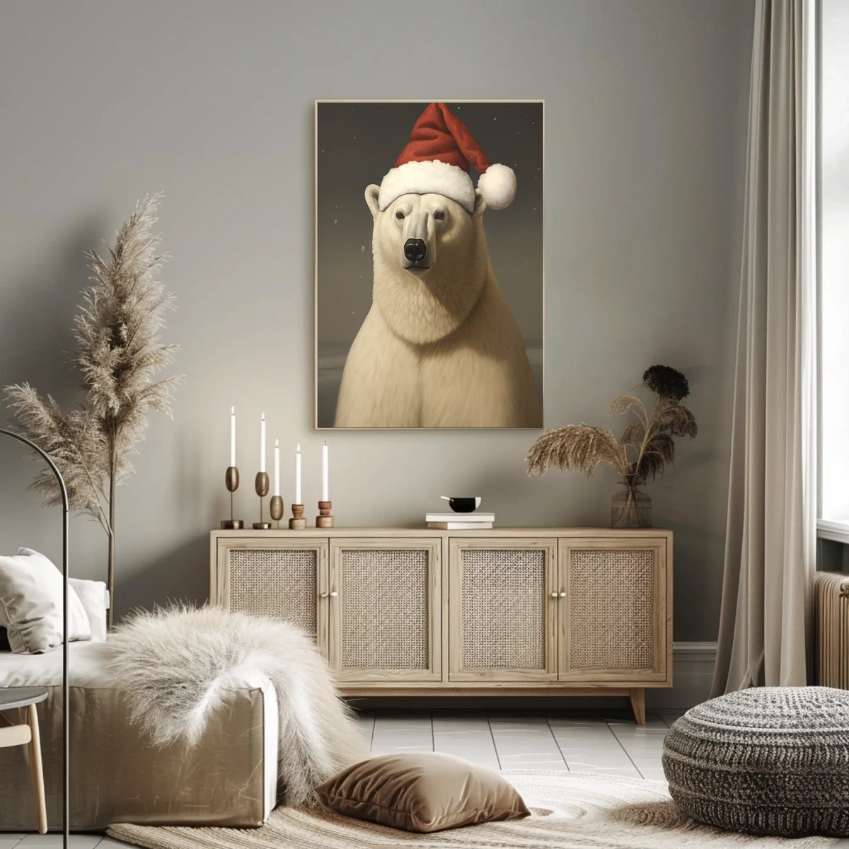 Festive Polar Bear Poster