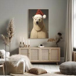 Festive Polar Bear Poster