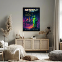 New York City Skyline Urban Cityscape Poster Modern Wall Art