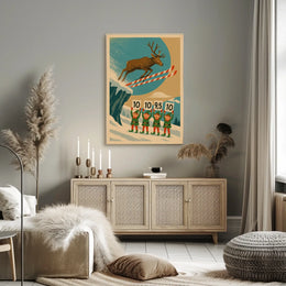 Reindeer Ski Jumping Extravaganza Poster