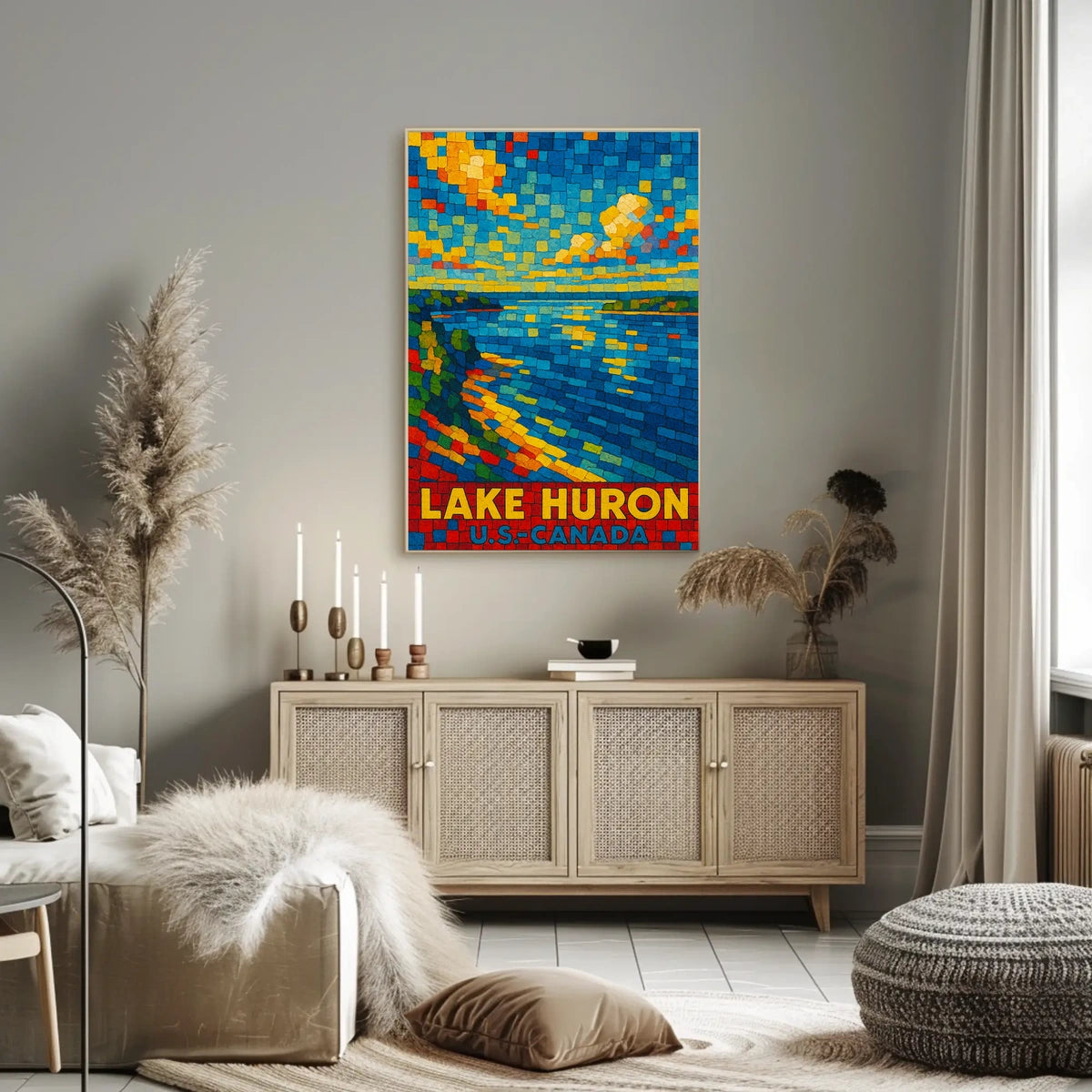 Lake Huron U.S.-Canada Poster