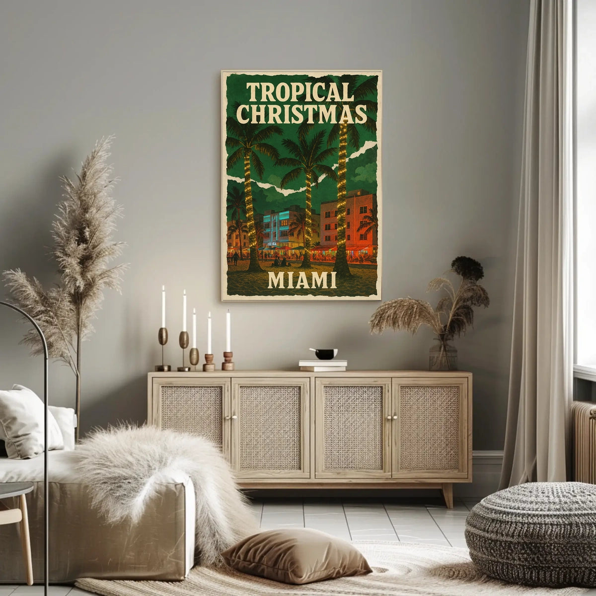 Tropical Christmas in Miami Poster