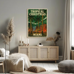 Tropical Christmas in Miami Poster