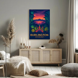 Burlington Vermont at Sunset Poster